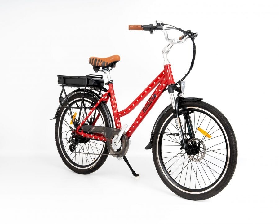 RooDog Polka Dot E-Bike, Colour: Vintage Red