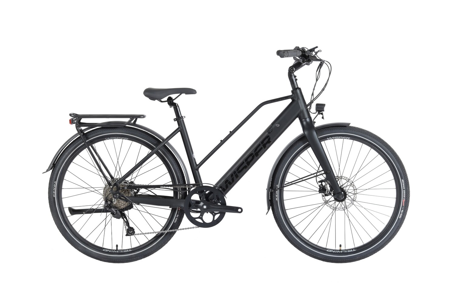Wisper Tailwind Low Crossbar Comfort, Battery: 360Wh, Colour: Matt Black