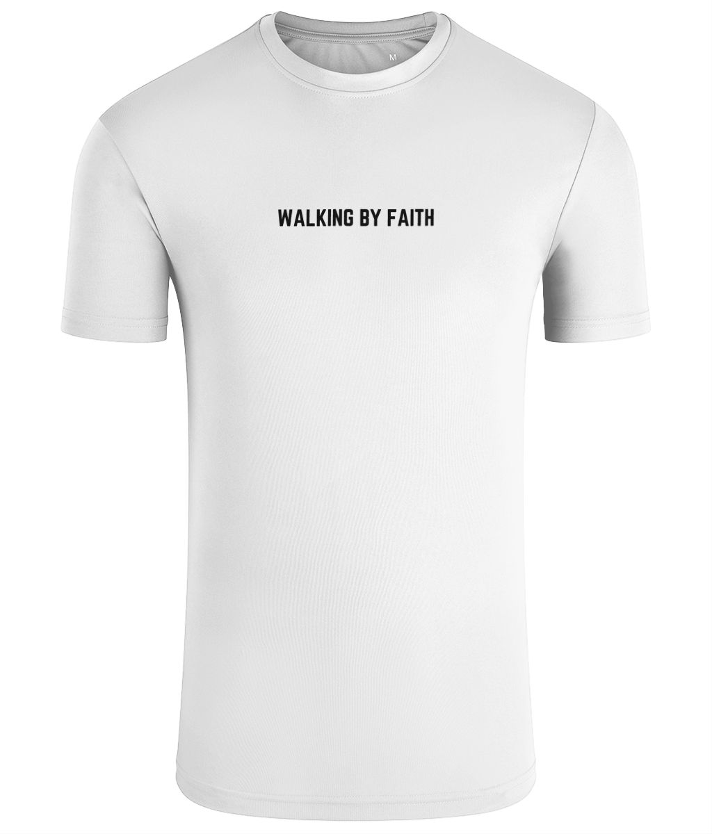 Walk by Faith Performance T-shirt, Colour: White
