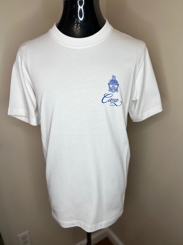 Men&#39;s Casablanca Ivory Cotton Jersey Blue Caza
