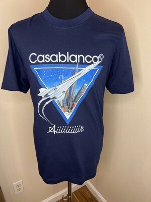 Men&#39;s Casablanca Dark Blue Cotton Jersey