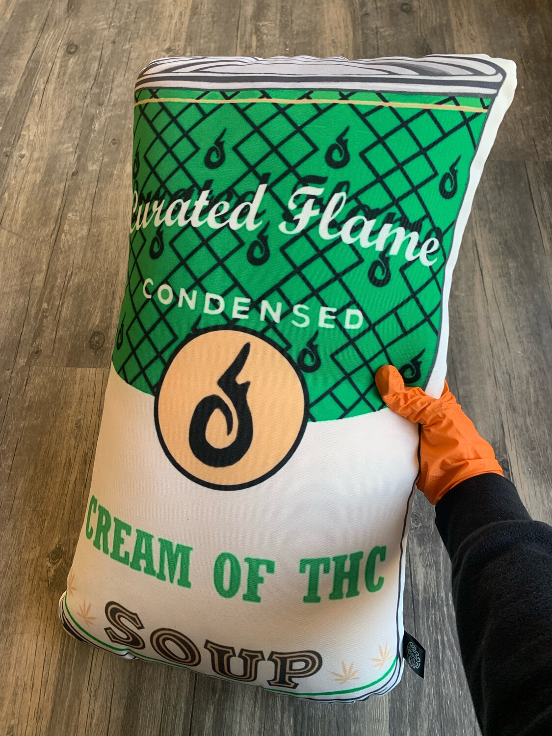 Curated Flame Soup Can Original Design Pillow