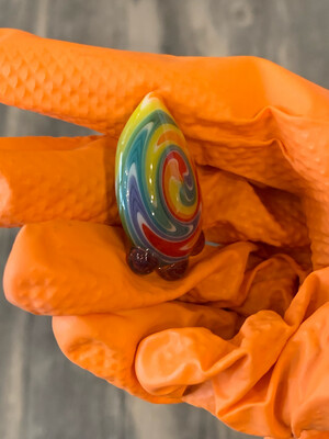 Rainbow tear drop pendant