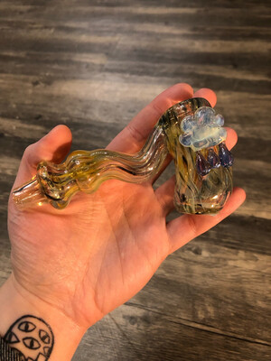 UV Reactive Rain Cloud Bendy Hand Pipe