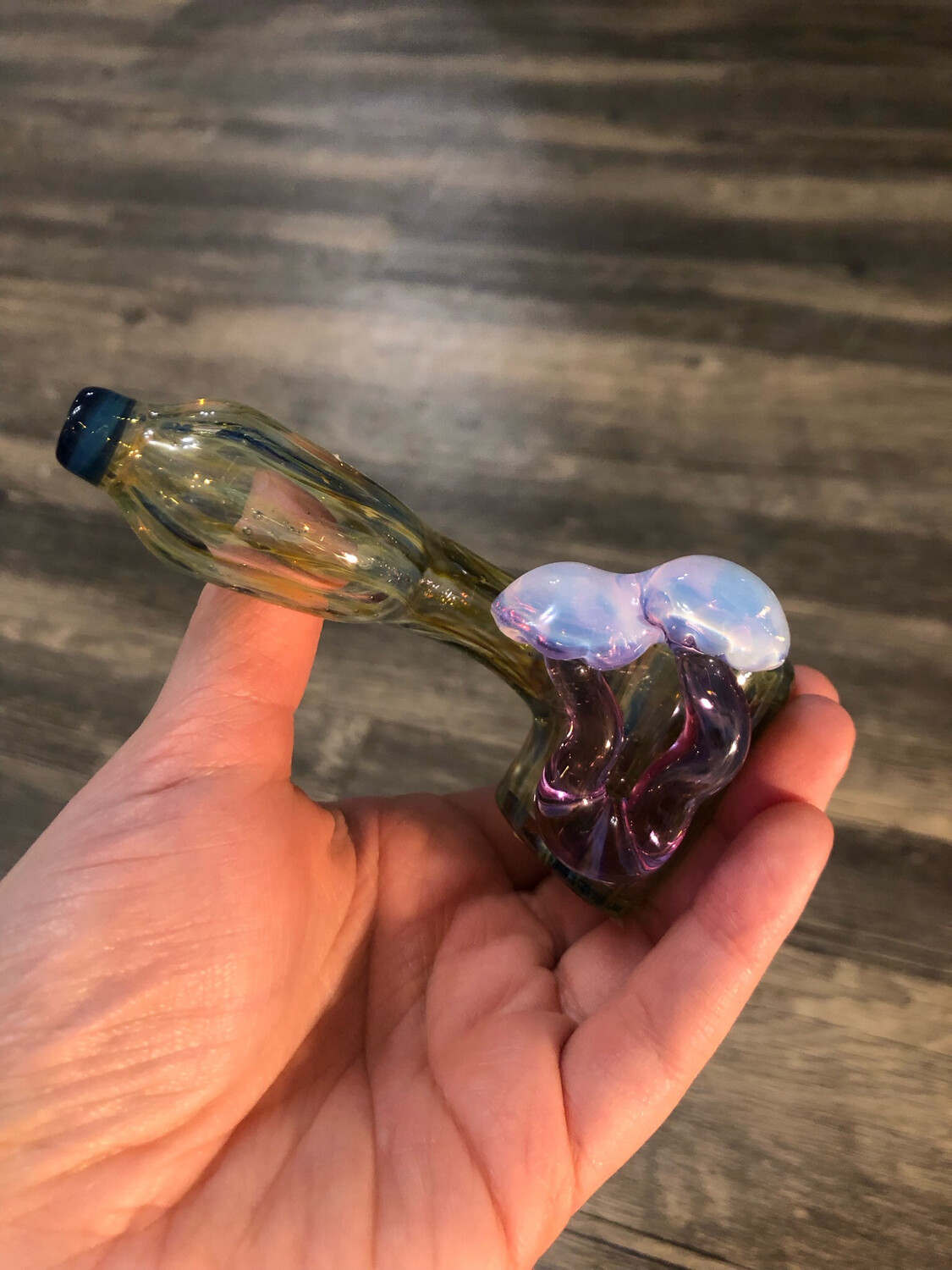 Iridescent Shrooms Bendy Hand Pipe