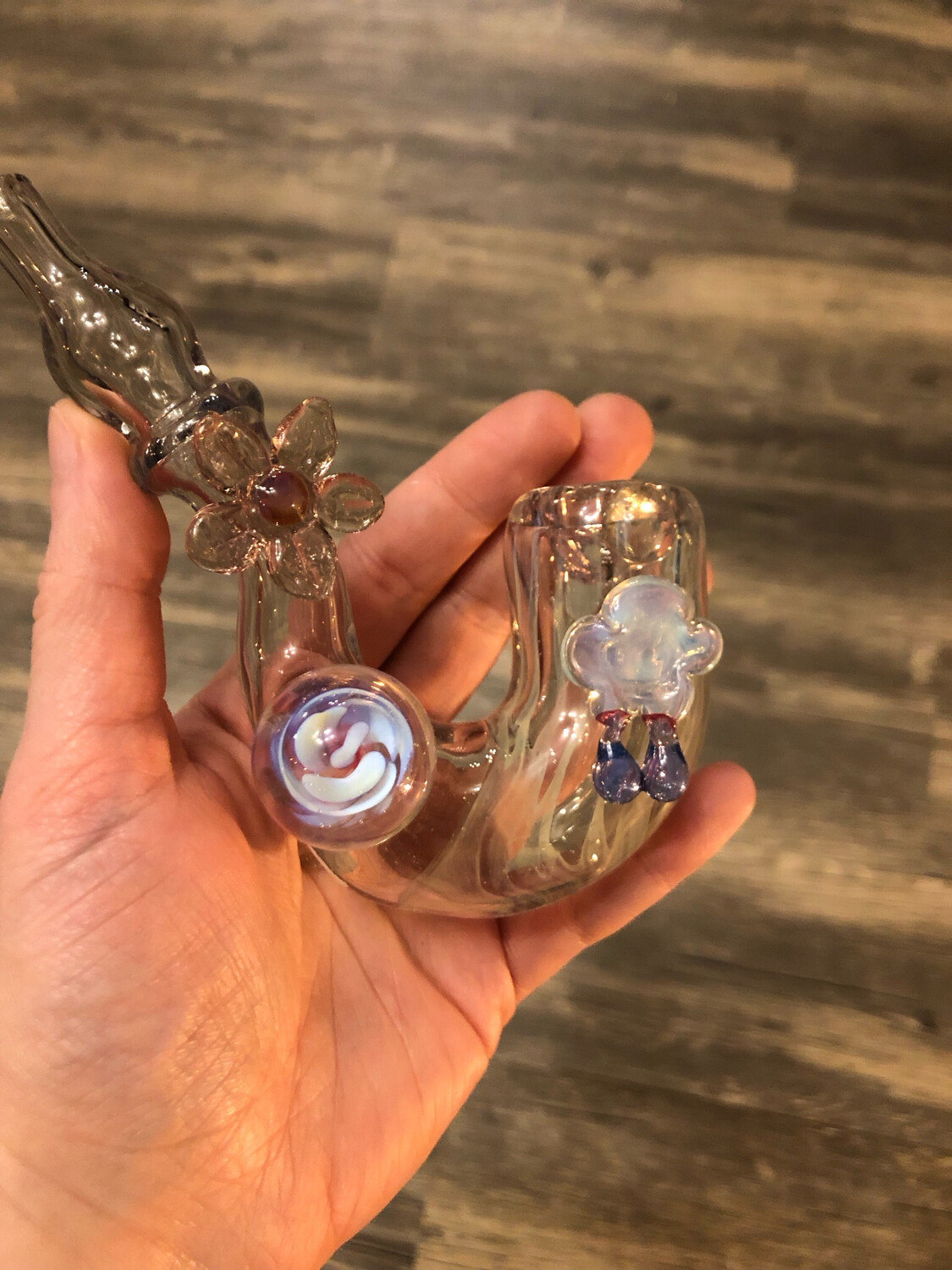 UV Reactive April Showers Sherlock Hand Pipe