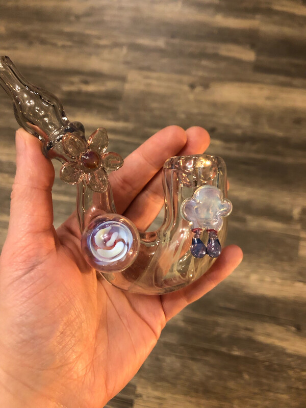 UV Reactive April Showers Sherlock Hand Pipe