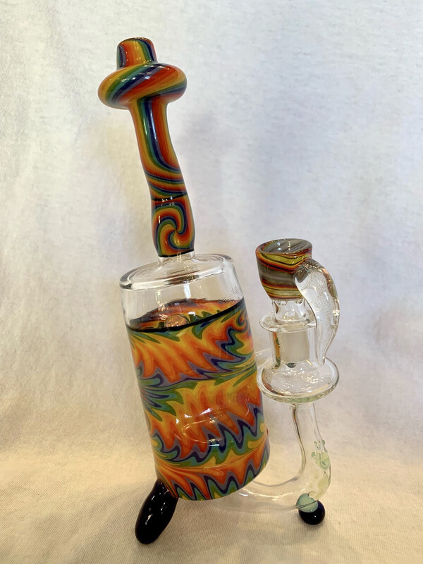 Handblown Rainbow Rake Rig By Zombie Neil