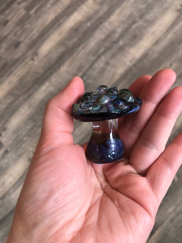 Forest Dusk Handblown Mushroom Decoration