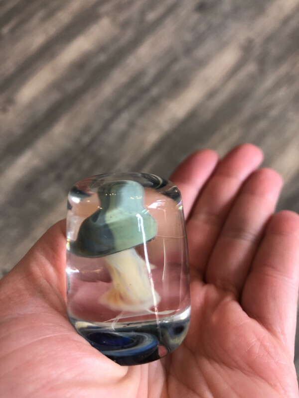 Glass Shroom Drop Handblown Decoration