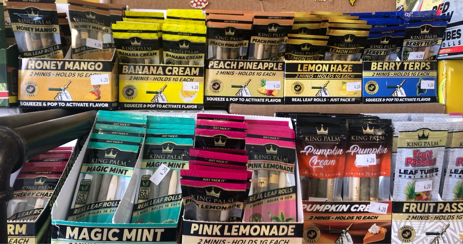 King Palm Leaf Tube Mini Roll 2 Packs