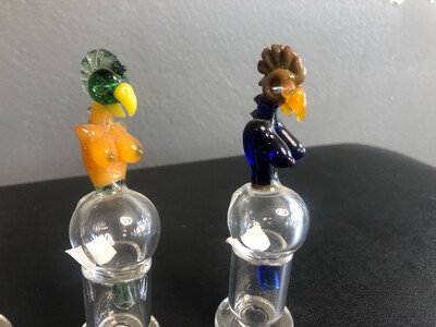 Bird Goddess Bubble Carb Cap by Homie G Glass