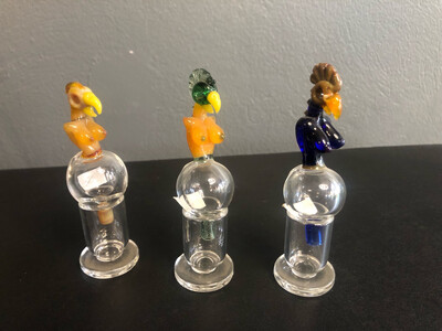 Bird Goddess Bubble Carb Cap by Homie G Glass