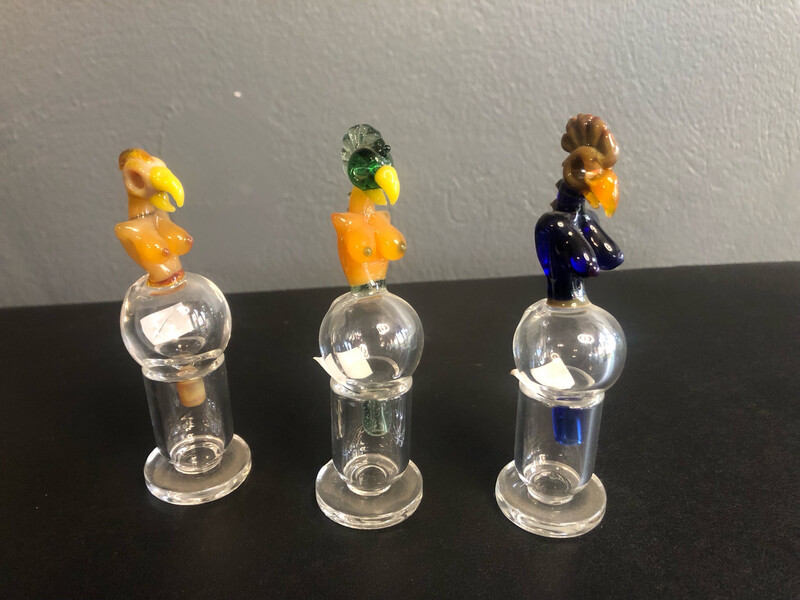 Bird Goddess Bubble Carb Cap by Homie G Glass