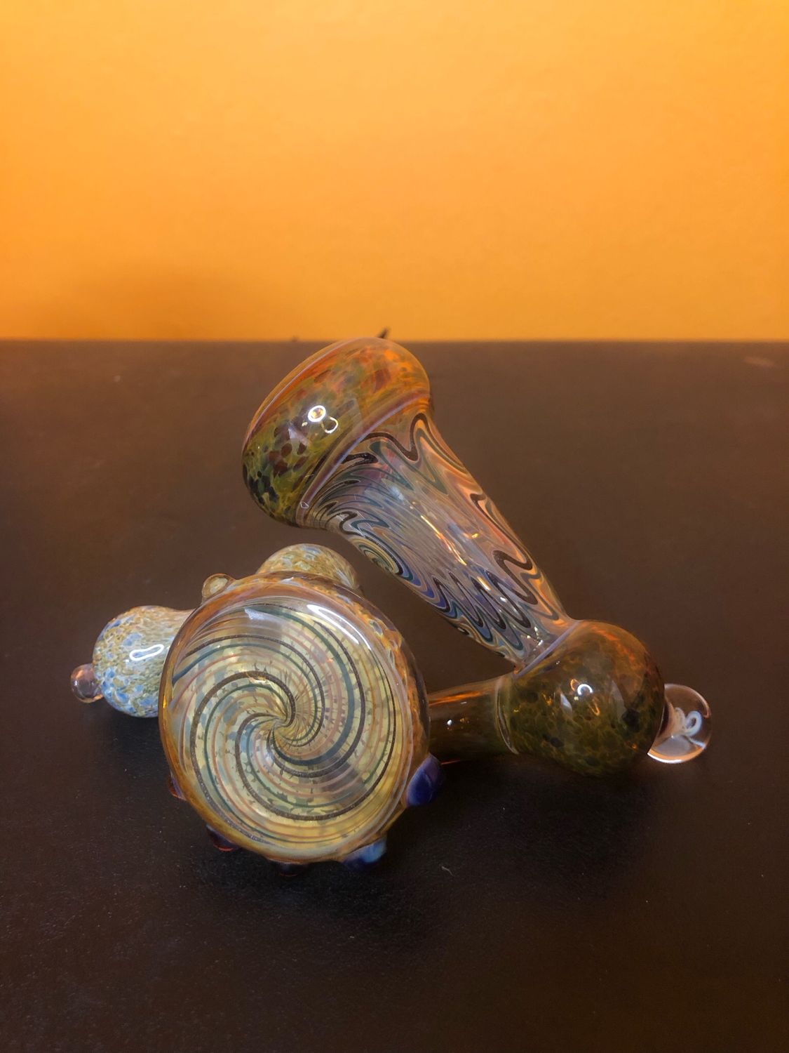 Natural Tones Swirls Borosilicate Glass Hand Pipe