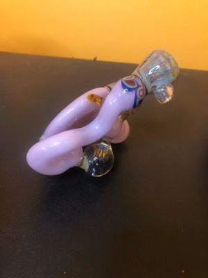 Pink Vortex American Borosilicate Glass Hand Pipe