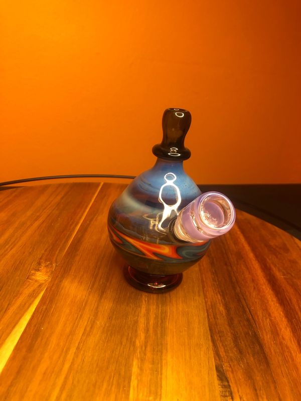 Watercolor Orb Handblown Water Piece