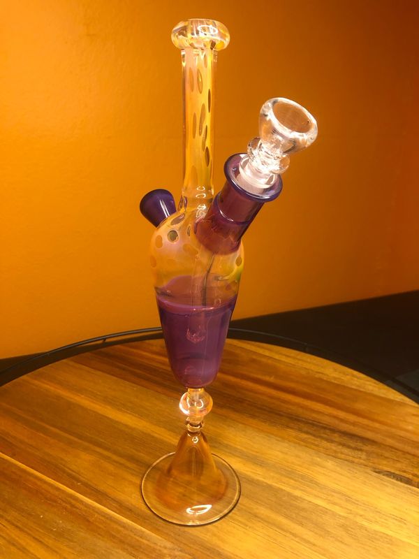 The Magenta Lady Handblown Water Piece