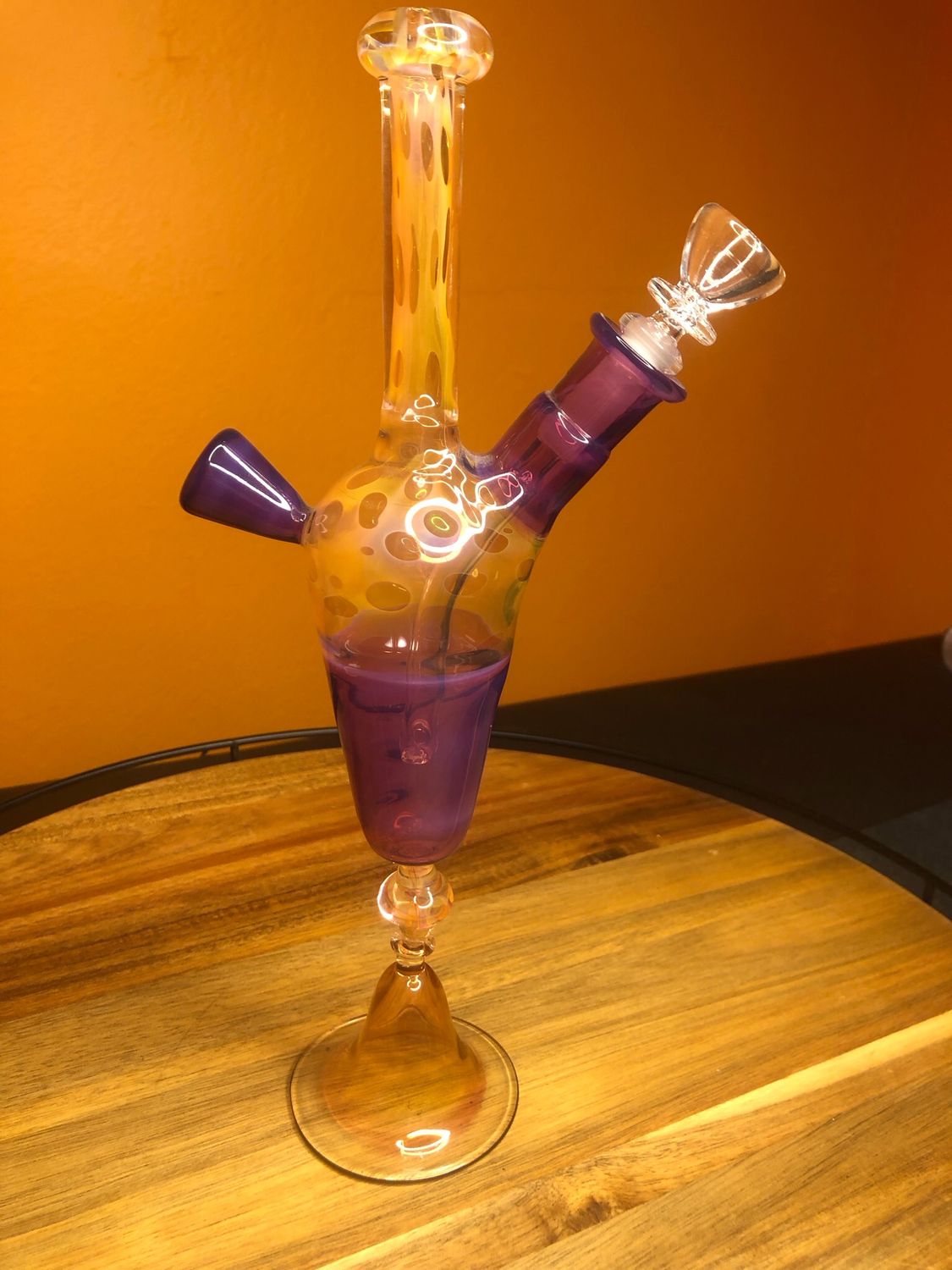 The Magenta Lady Handblown Water Piece
