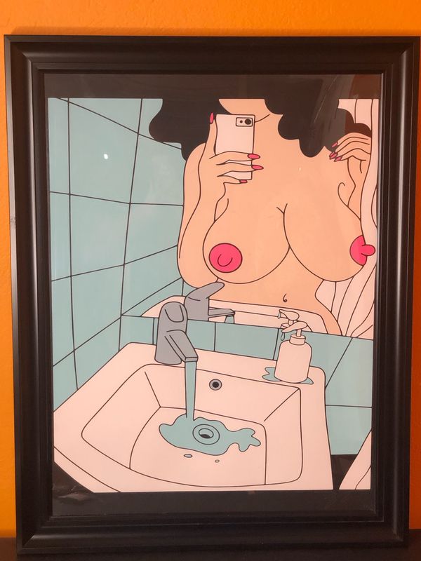 Selfie Framed Fucci UV Reactive Print