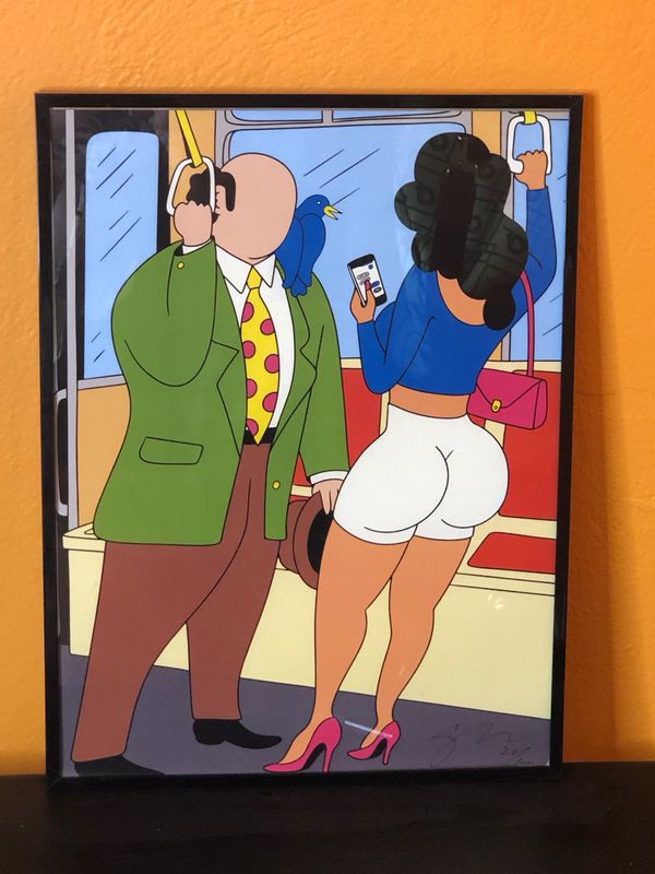 Commuters Numbered Framed Fucci Print