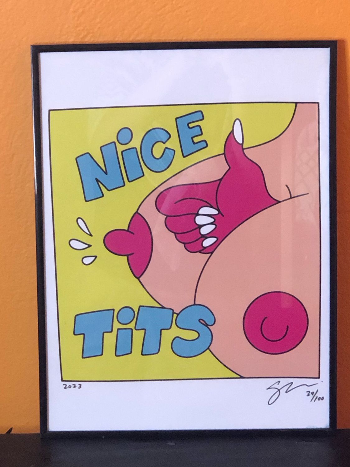 Nice Tits Numbered Framed Fucci Print
