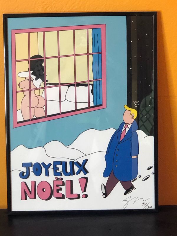 Joyeaux Noël Numbered Framed Fucci Print