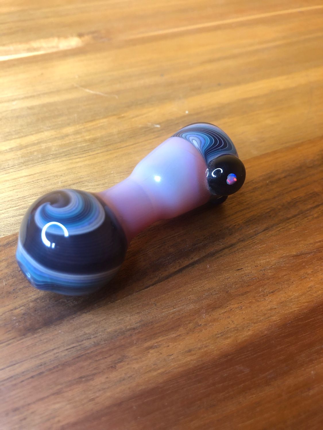 Wigwag Opal Inclusions Glass Chillum