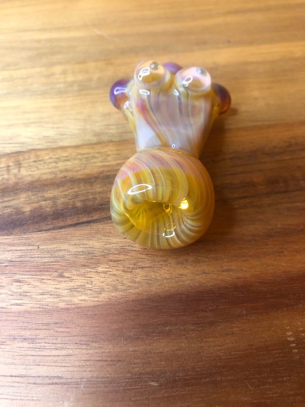 Yellow Femme Body Handblown Glass Chillum