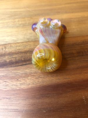 Yellow Femme Body Handblown Glass Chillum