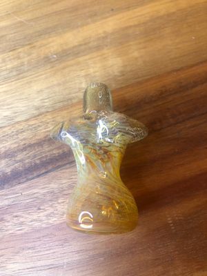 Pale Yellow Femme Body Handblown Glass Chillum