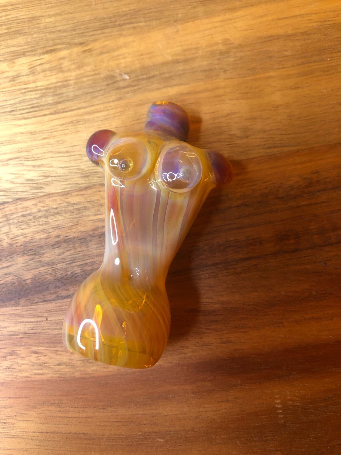 Yellow Femme Body Handblown Glass Chillum