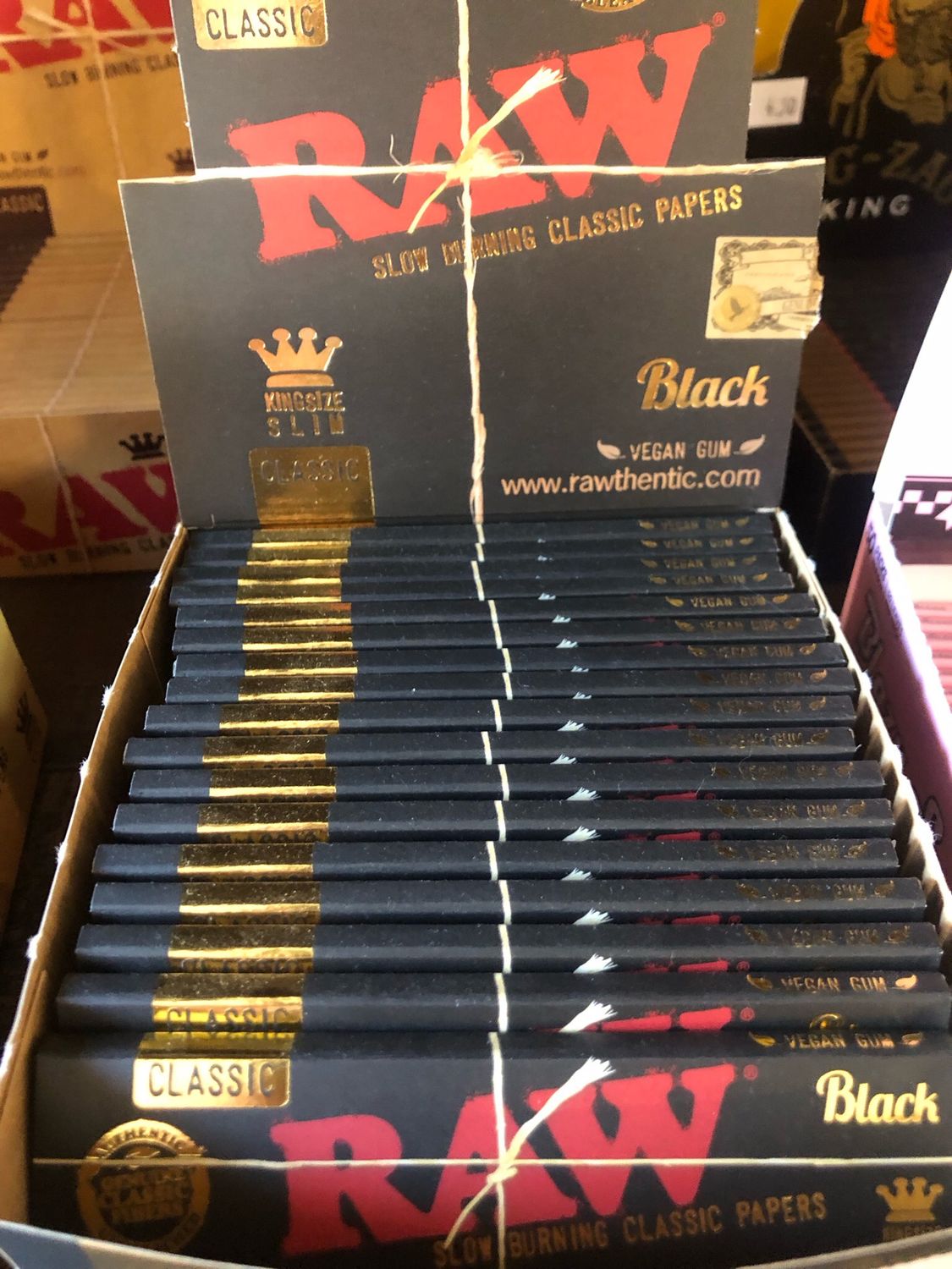 Raw King Size Slim Classic Black Papers