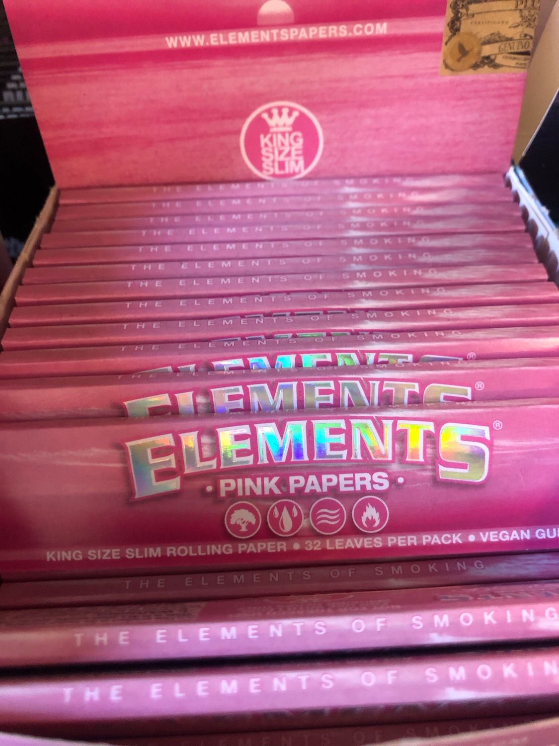Elements King Size Slim Pink Papers