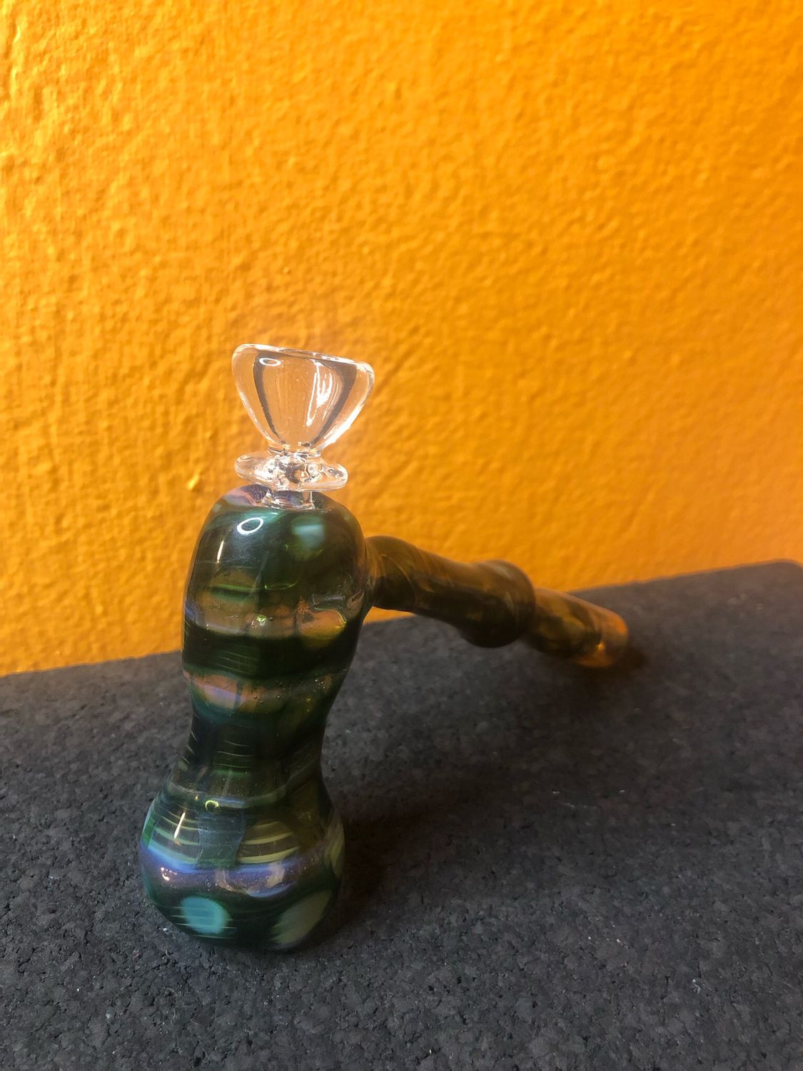 Green Glass Hammer Bubbler