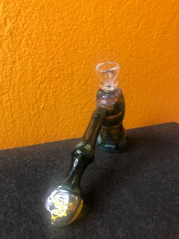 Green Glass Hammer Bubbler
