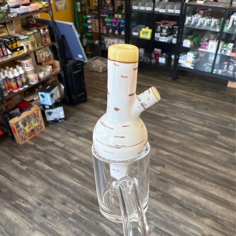 Birch Bark Bubble Carb Cap by Foster Glass