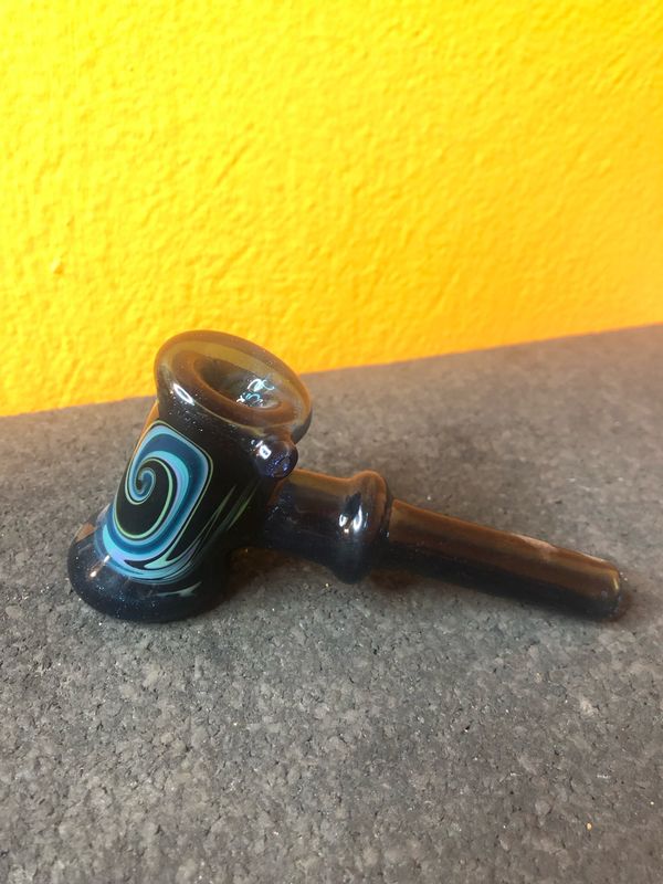 Black and Blue Adventurine Hammer Pipe