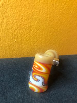 Fiery Wigwag and Opal Sphere Hammer Pipe