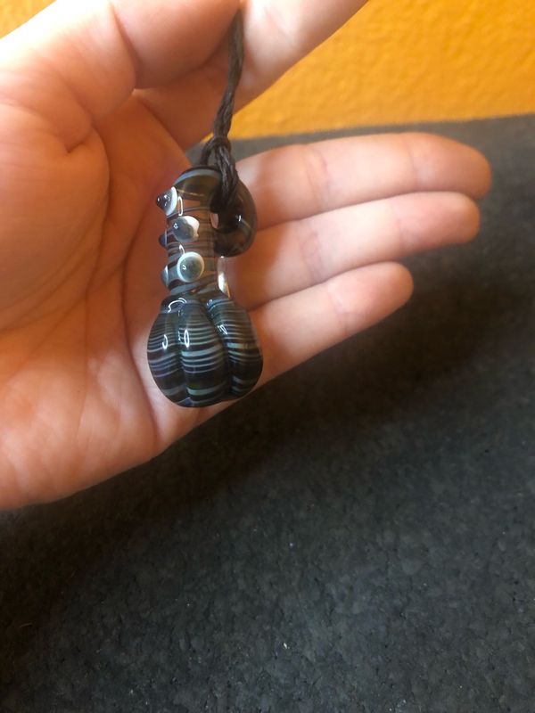 Haunted Pumpkin Glass Pendant