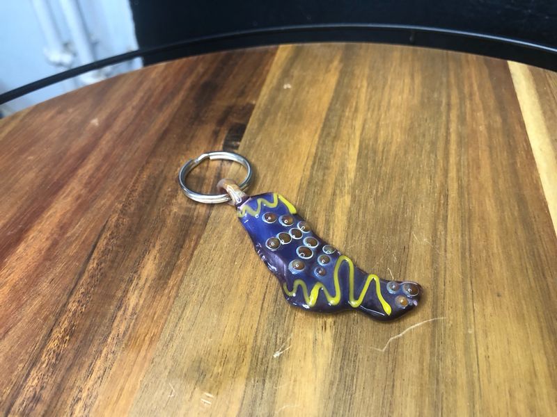 Wacky Socks Glass Charm