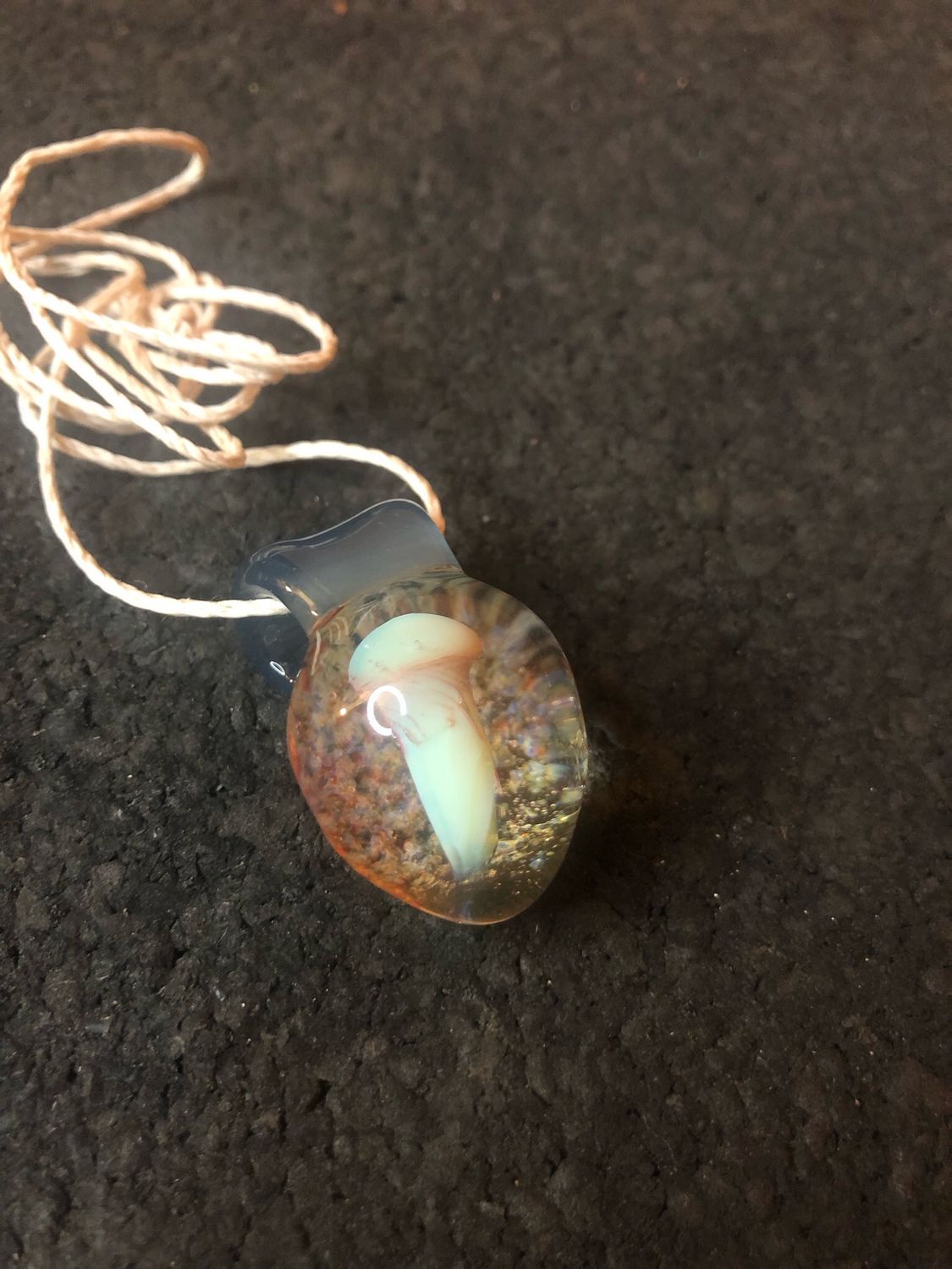 Mushroom Bubble Glass Pendant