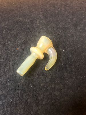 10mm Handblown Horned Fume Bowl by Optera Glass