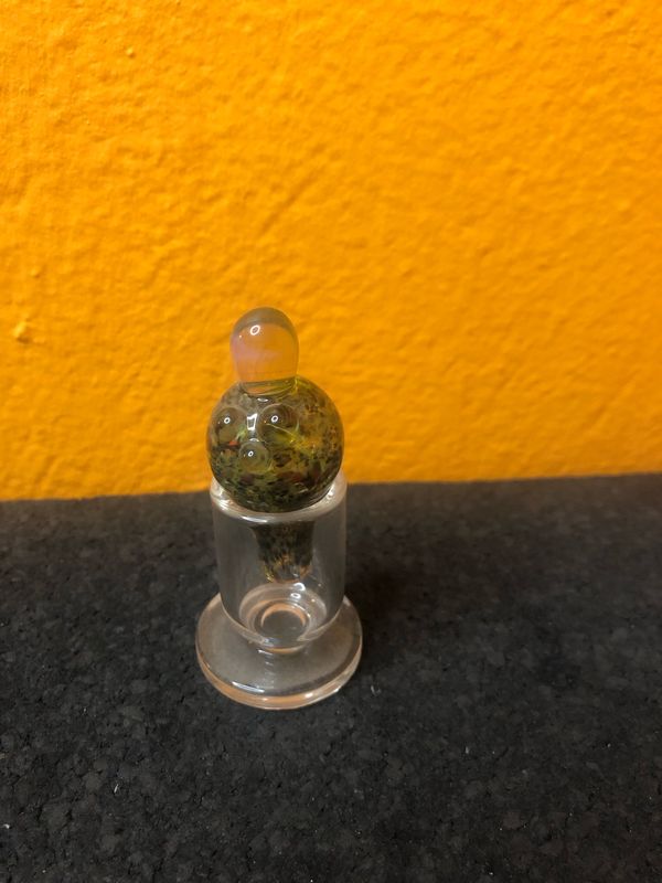Swamp Green Handblown Bubble Carb Cap
