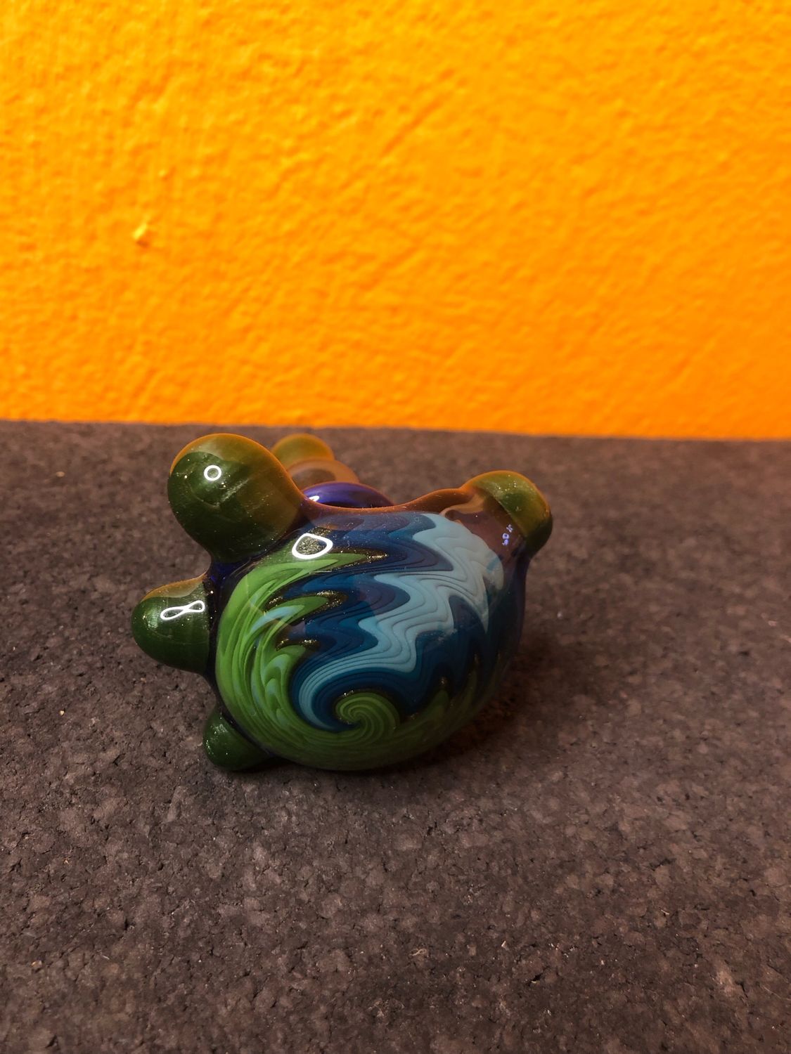 Shimmering Green And Blue Opal Hand Pipe