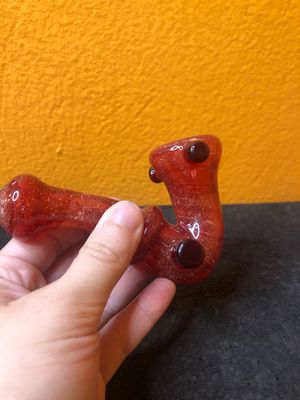 Speckled Red Standing Sherlock Pipe