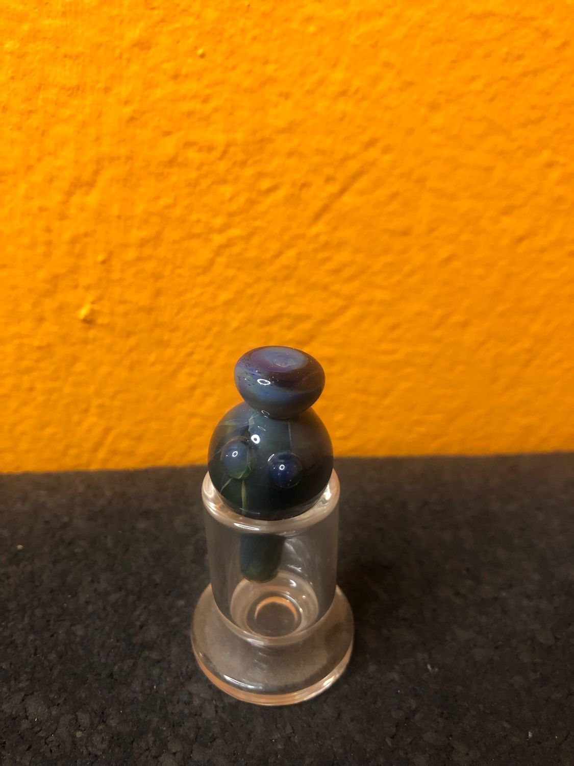 Blue Vase Shaped Bubble Carb Cap
