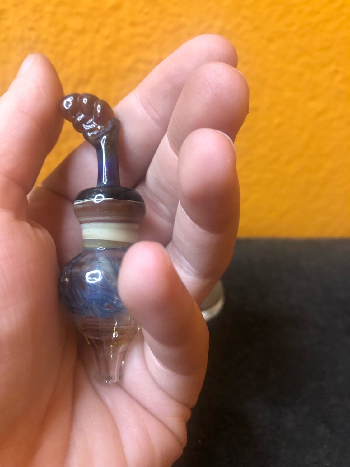 Wheat Stalk Glass Bubble Cap