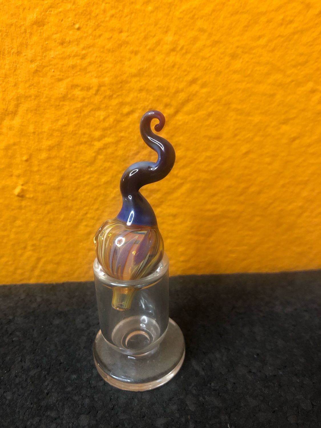Ghostly Blue Tentacle Glass Bubble Carb Cap