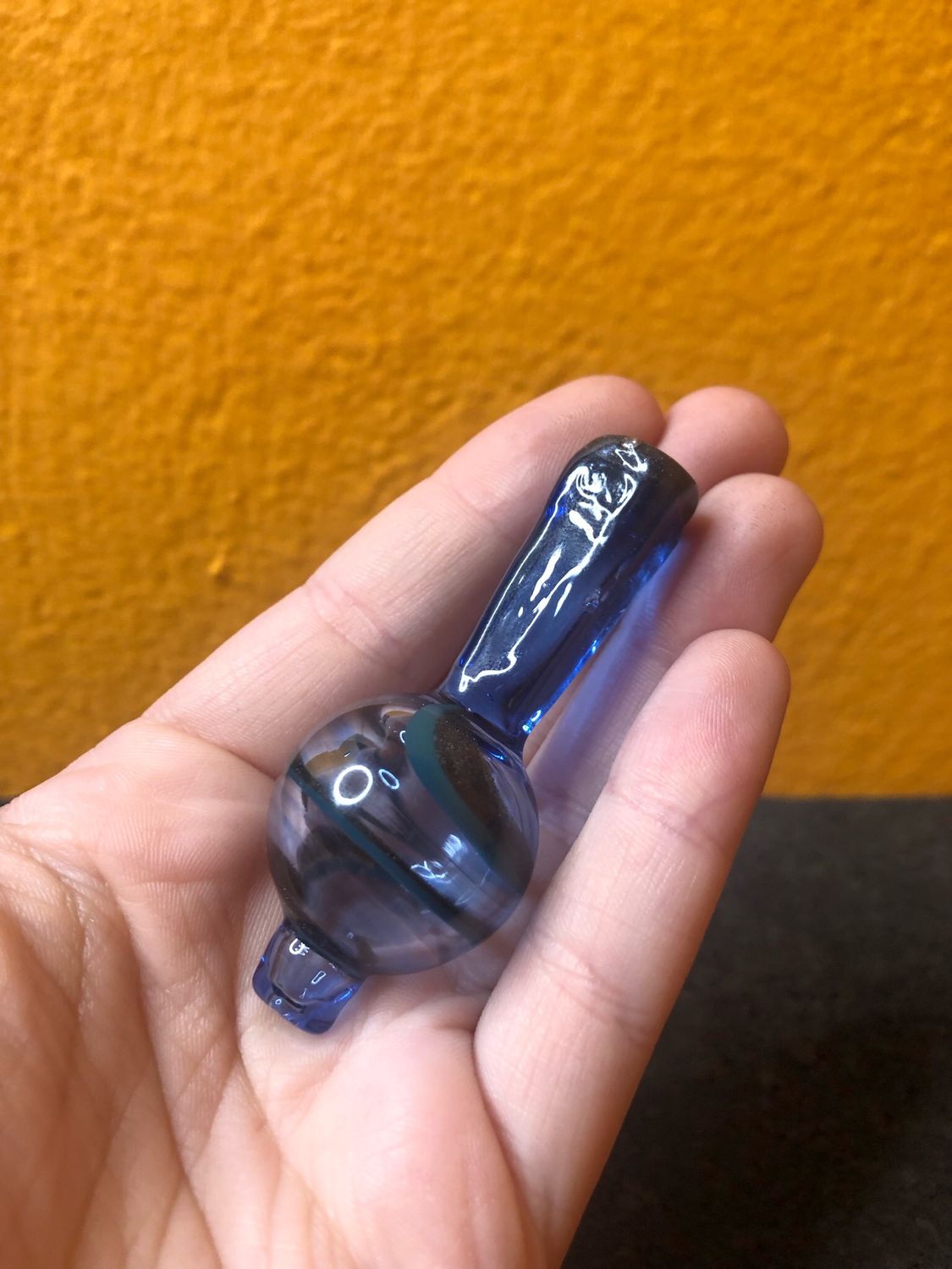 Blue Ribbon Glass Bubble Cap